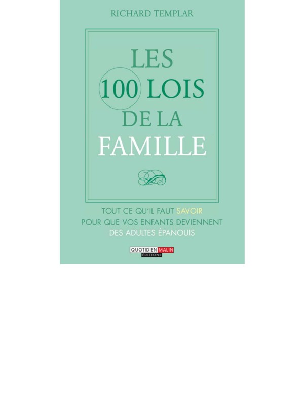 Cover of Les 100 lois de la famille
