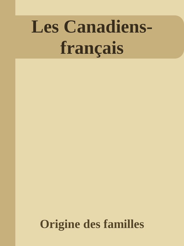 Cover of Les Canadiens-français